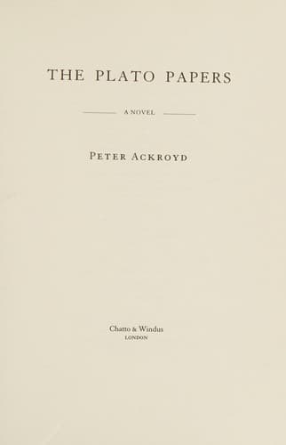 Cover image for The Plato papers
