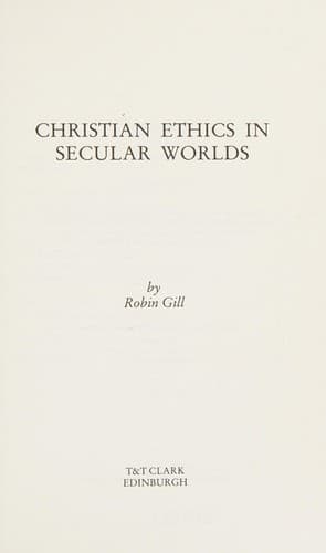 Cover image for Christian ethics in secular worlds