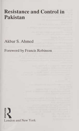 Cover image for Resistance and control in Pakistan
