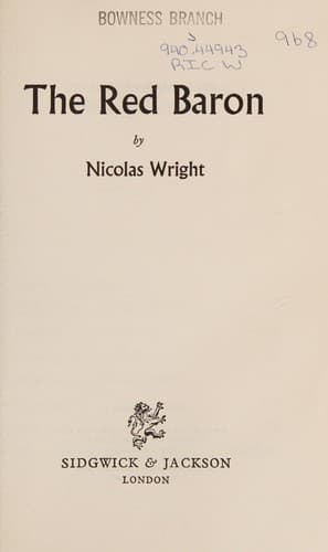 Cover image for The Red Baron