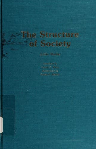 Cover image for The structure of society