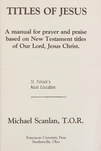 Cover image for Titles of Jesus