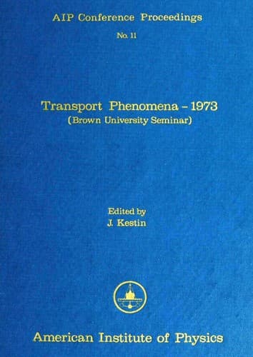 Cover image for Transport phenomena--1973 (Brown University seminar).