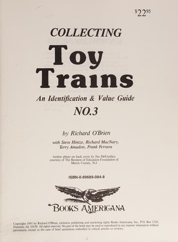 Cover image for Collecting toy trains