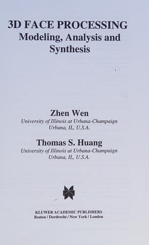 Cover image for 3D face processing
