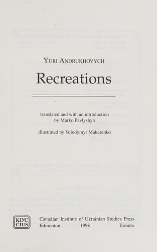 Cover image for Recreations