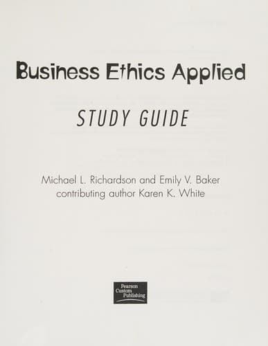 Cover image for Business Ethics Applied