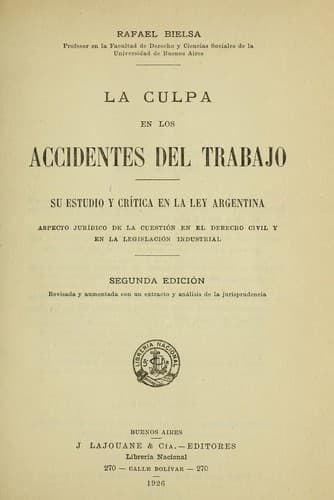 La culpa en los accidentes del trabajo