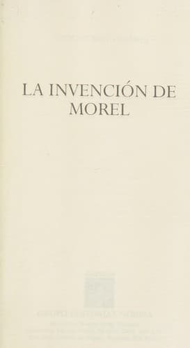 Cover image for La Invencion de Morel