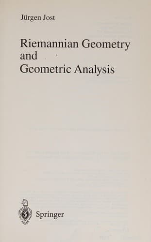 Cover image for Riemannian geometry and geometric analysis