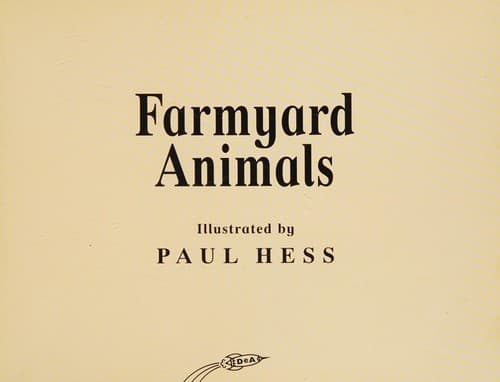 Cover image for Farmyard animals