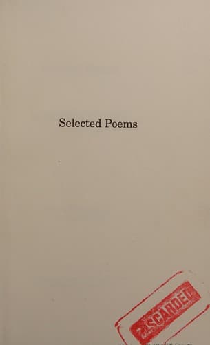 Cover image for Selected poems