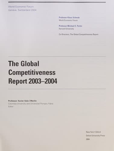 Cover image for The global competitiveness report