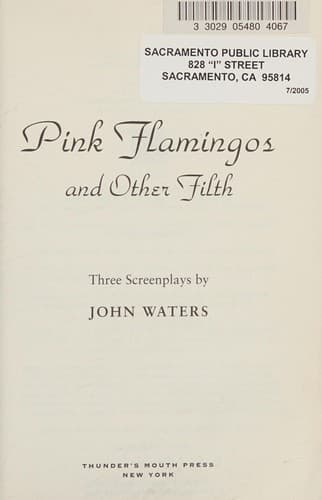 Cover image for Pink flamingos, and other filth