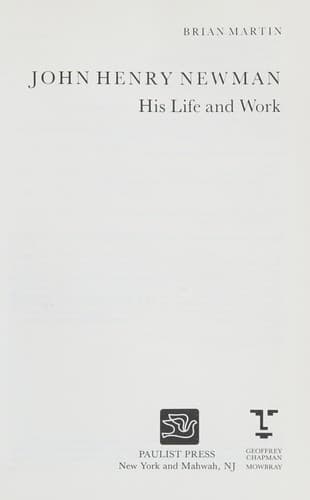 Cover image for John Henry Newman