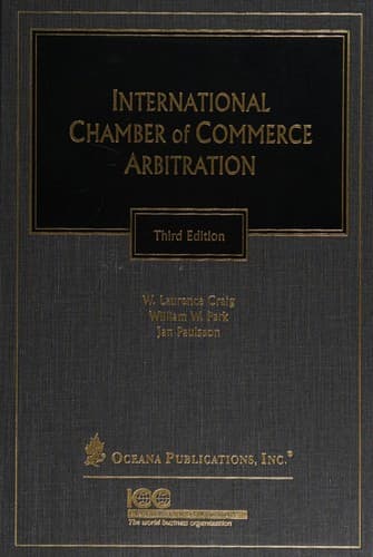Cover image for International Chamber of Commerce arbitration