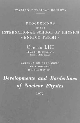 Cover image for Developments and borderlines of nuclear physics.