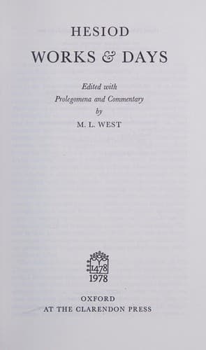Cover image for Works & days