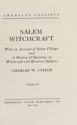 Cover image for Salem Witchcraft