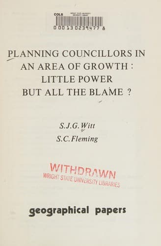 Planning councillors in an area of growth