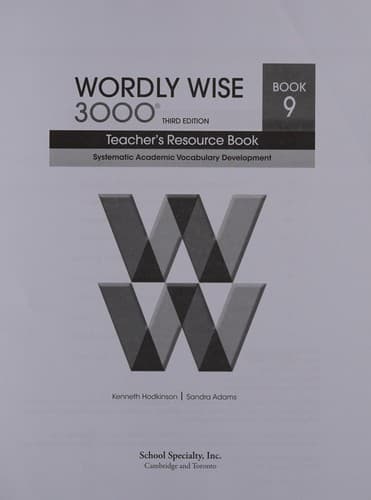 Cover image for Wordly wise 3000