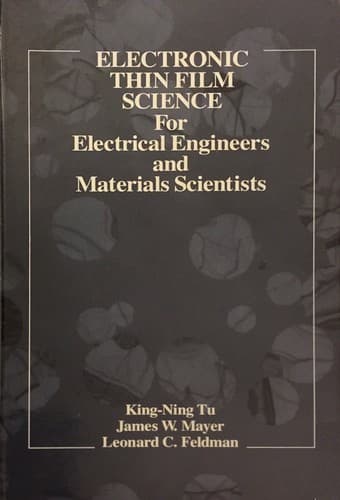 Cover image for Electronic thin film science