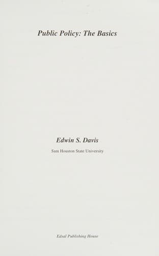 Cover image for Public policy