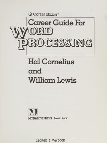 Career guide for word processing