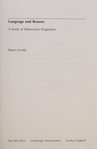 Cover image for Language and reason