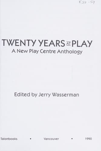 Cover image for Twenty years at play