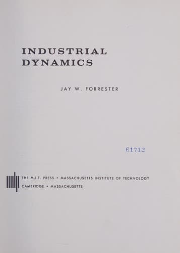Cover image for Industrial dynamics