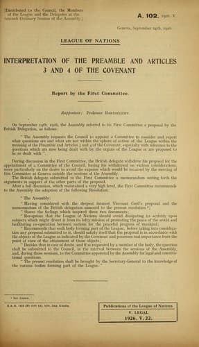 Interpretation of the preamble and articles 3 and 4 of the Covenant