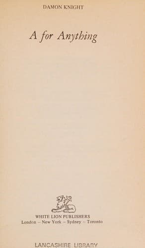 Cover image for A for anything