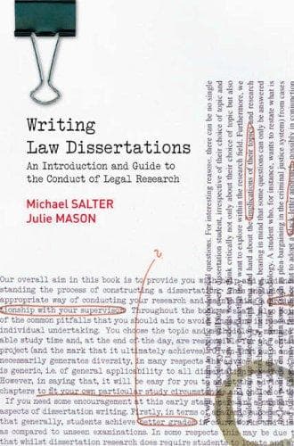 Cover image for Writing Law Dissertations