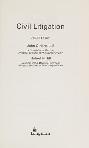Cover image for Civil litigation