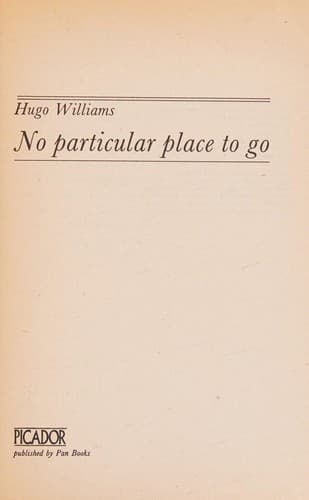 Cover image for No particular place to go