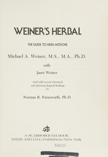 Cover image for Weiner's herbal