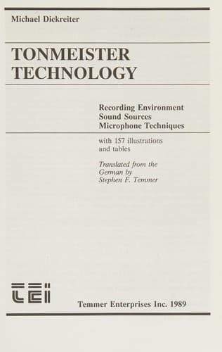 Tonmeister technology