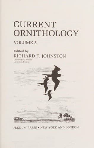 Cover image for Current Ornithology