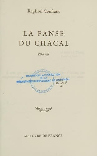 Cover image for La panse du chacal
