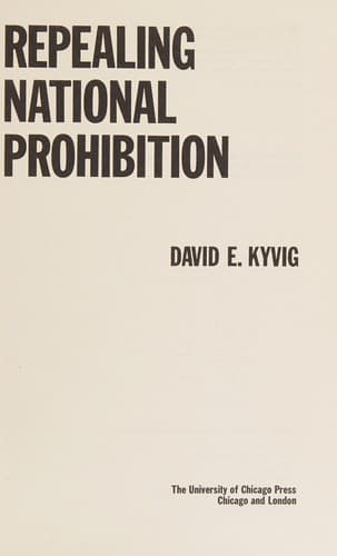 Cover image for Repealing national prohibition