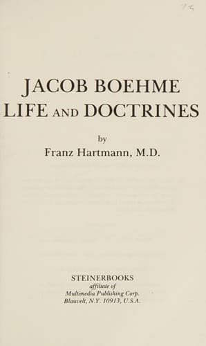 Cover image for Jacob Boehme