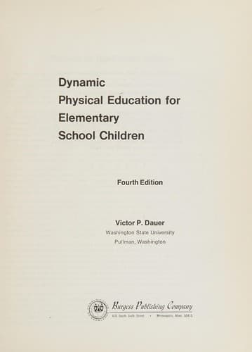Cover image for Dynamic physical education for elementary school children
