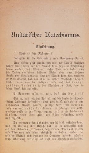 Unitarischer Katechismus