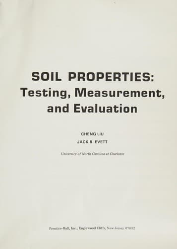 Cover image for Soil properties