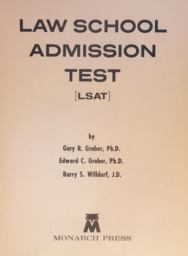 Cover image for Law school admission test