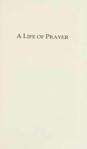 Cover image for A life of prayer