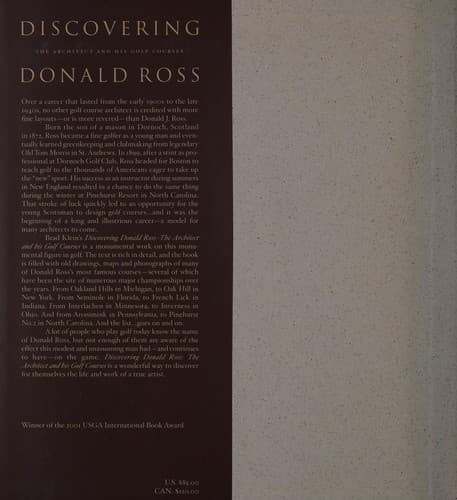 Cover image for Discovering Donald Ross