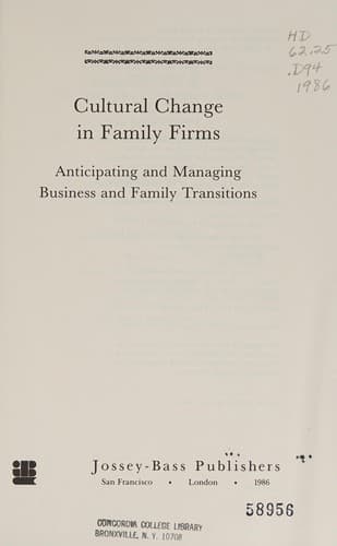 Cultural change in family firms
