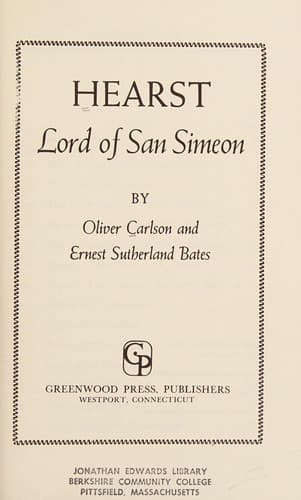 Cover image for Hearst, lord of San Simeon